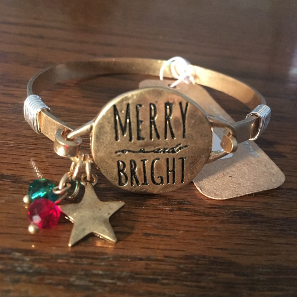 3/$25 Merry & Bright Christmas Goldtone Bracelet